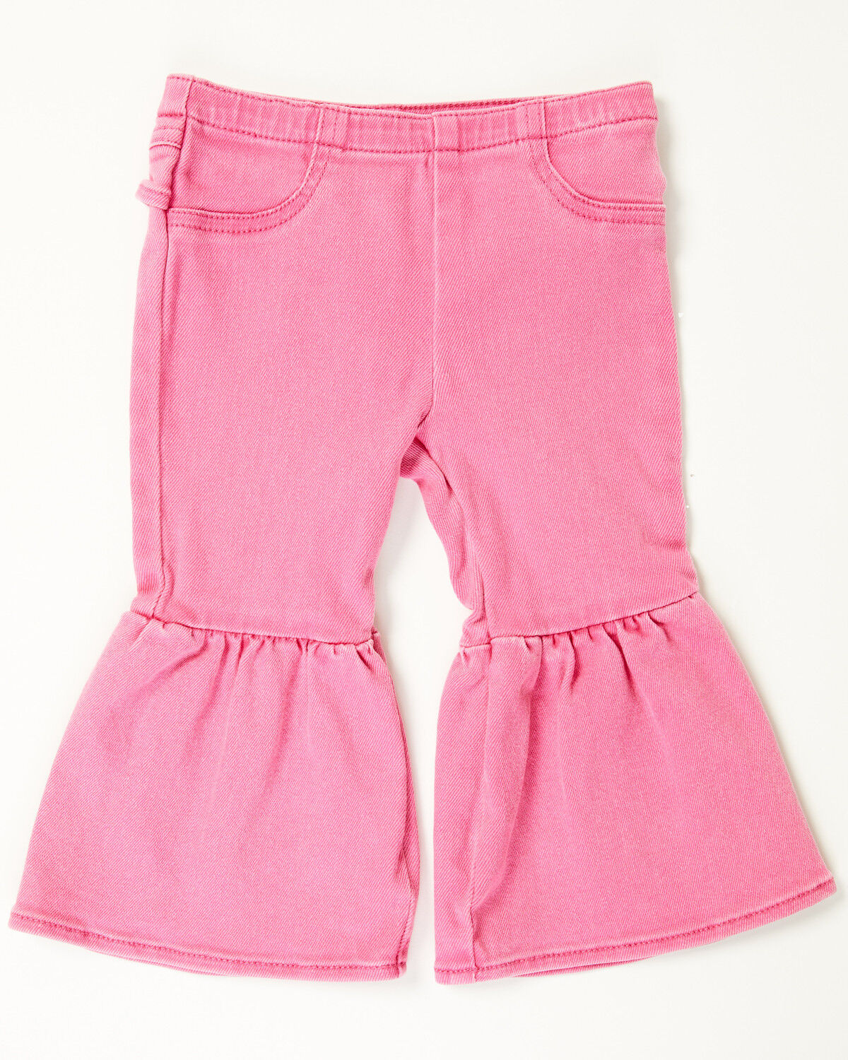 Image #1 - Wrangler Infant Girls' Ruffle Flare Pants, Pink, hi-res