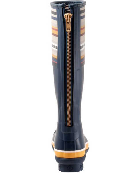 Image #5 - Pendleton Women's Bridger Stripe Tall Rain Boots - Round Toe, Navy, hi-res