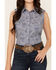 Image #3 - Rough Stock by Panhandle Women's Palm Tree Sleeveless Pearl Snap Western Shirt, Blue, hi-res