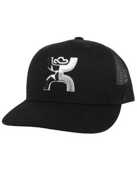 Hooey Men's Texican Logo Trucker Cap , Black, hi-res