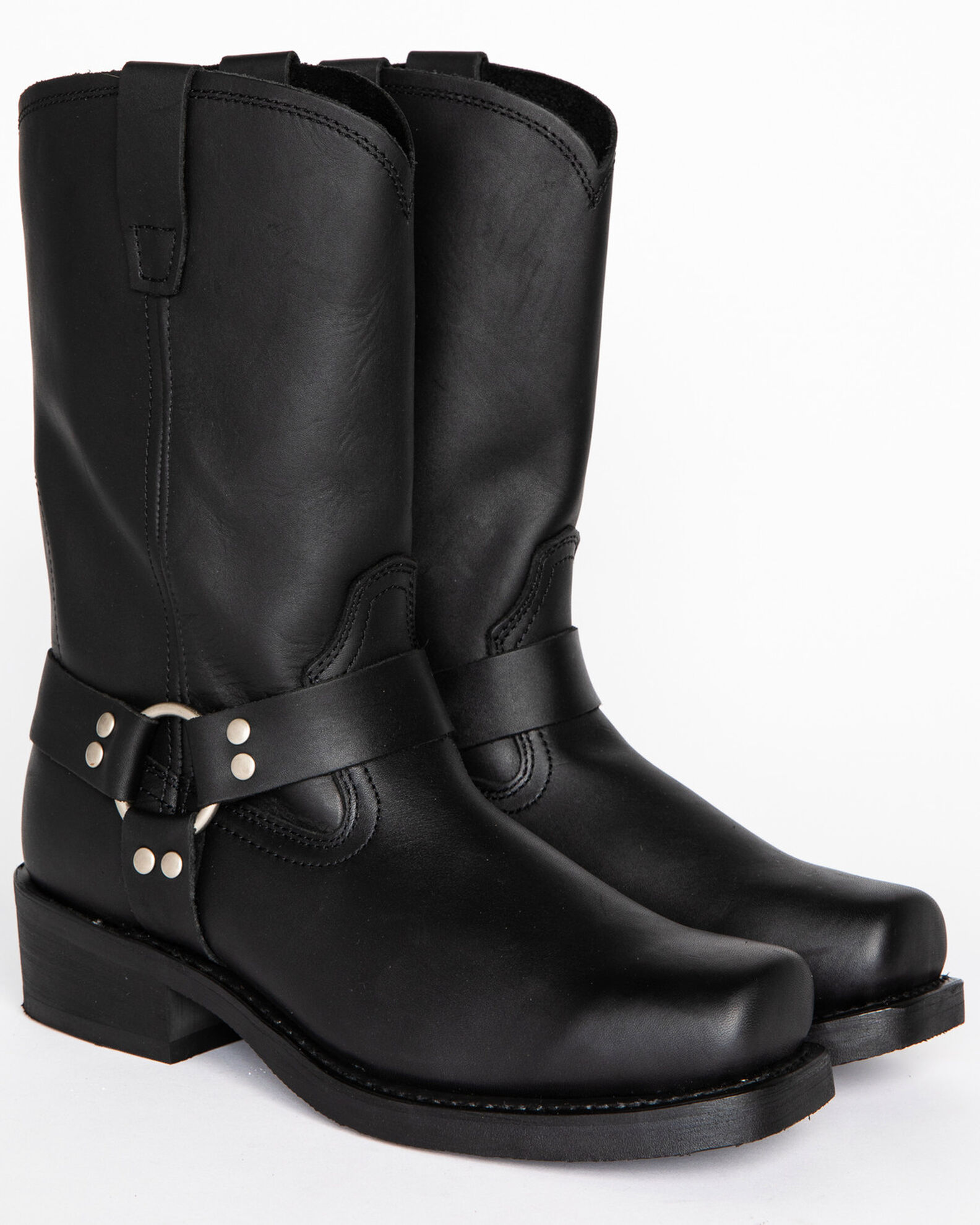 Brothers and Sons Men s Pull On Motorcycle Boots Square Toe Sheplers