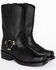 Brothers & Sons Men's Pull On Motorcycle Boots - Square Toe, Black, hi-res