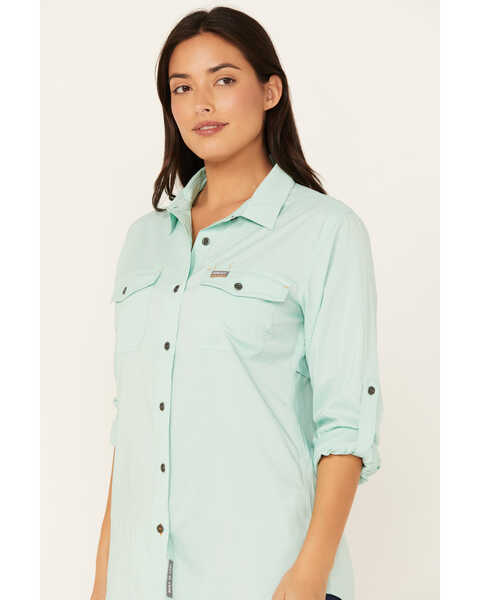 Image #2 - Ariat Women's Rebar Made Tough VentTEK DuraStretch Work Shirt , Blue, hi-res