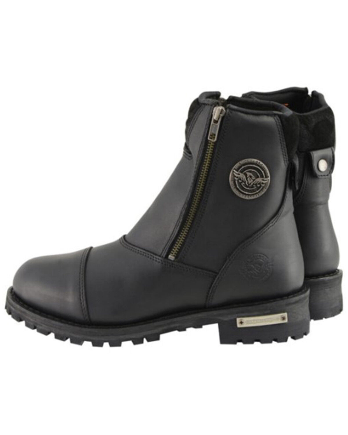 Image #3 - Milwaukee Leather Women's Super-Clean Double Sided Zipper Entry Boots - Round Toe, Black, hi-res