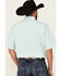 Wrangler 20X Men's Small Plaid Print Short Sleeve Snap Western Shirt , Teal, hi-res