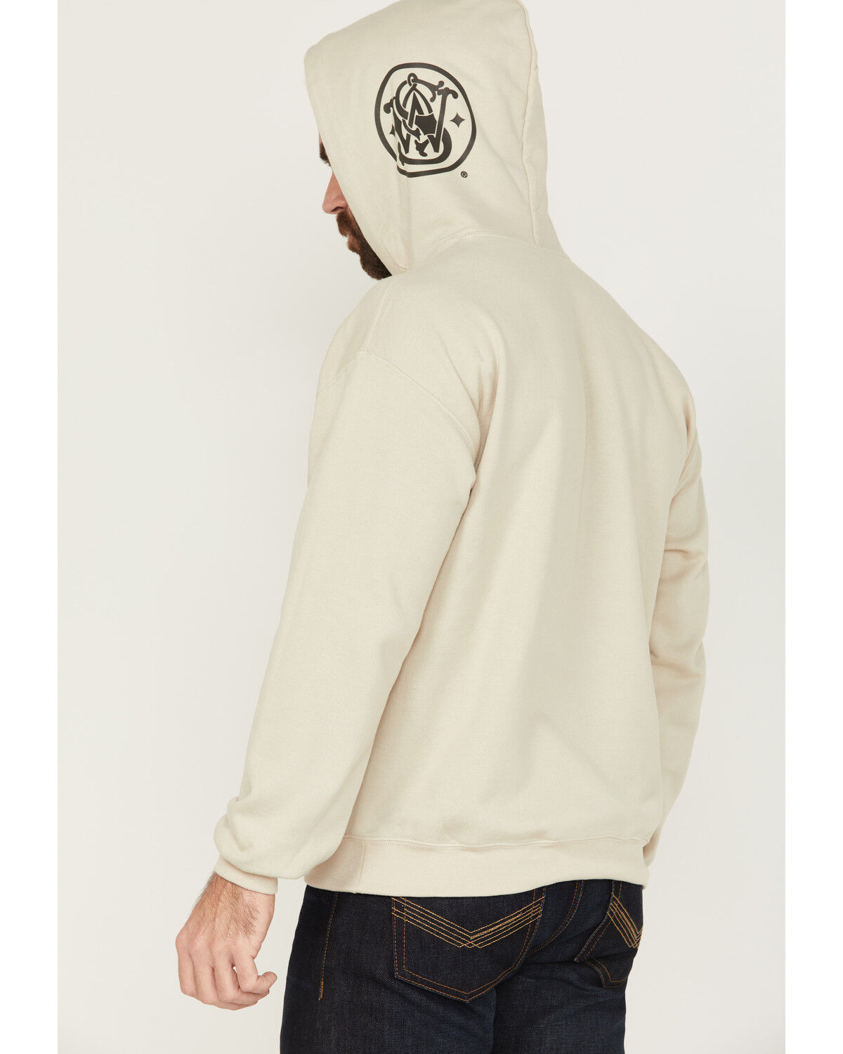 Image #3 - Smith & Wesson Men's Logo Flag Graphic Hooded Sweatshirt, , hi-res
