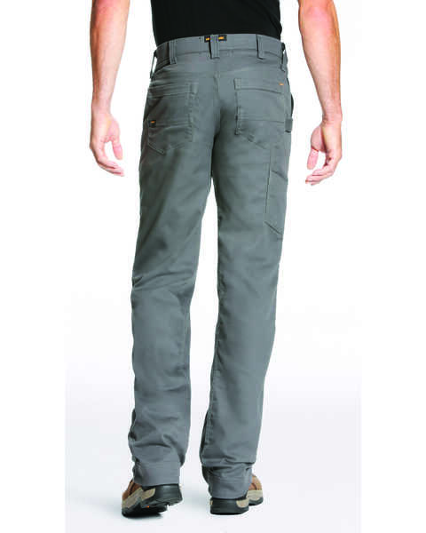 Image #1 - Ariat Men's Rebar M4 Stretch Canvas Utility Straight Pants , Light Grey, hi-res