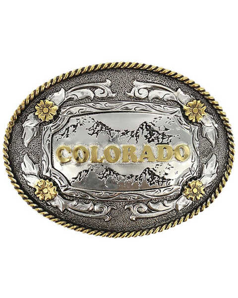 Image #1 - Cody James Men's Antiqued Colorado Oval Belt Buckle, Multi, hi-res