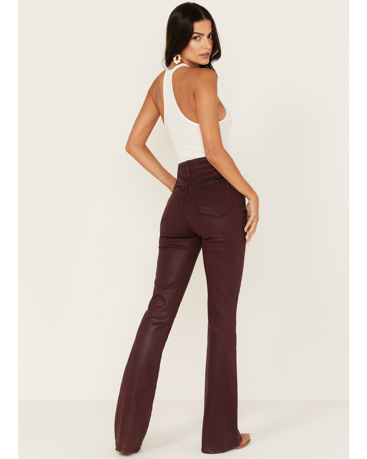 Image #3 - 7 For All Mankind Women's High Rise Coated Slim Bootcut Jeans, Ruby, hi-res