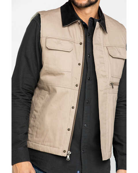 Image #5 - Cody James Men's Tan Ranchero Timberwolf Canvas Vest , Tan, hi-res