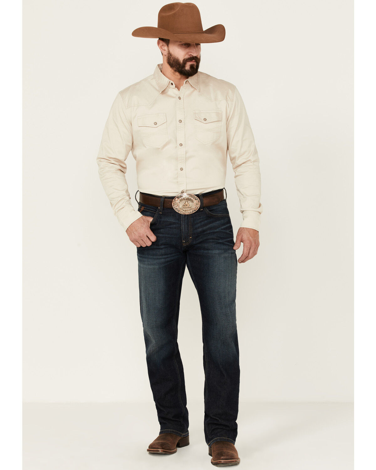 Image #1 - Ariat Men's M5 Legacy Durham Straight Stretch Denim Jeans, Blue, hi-res