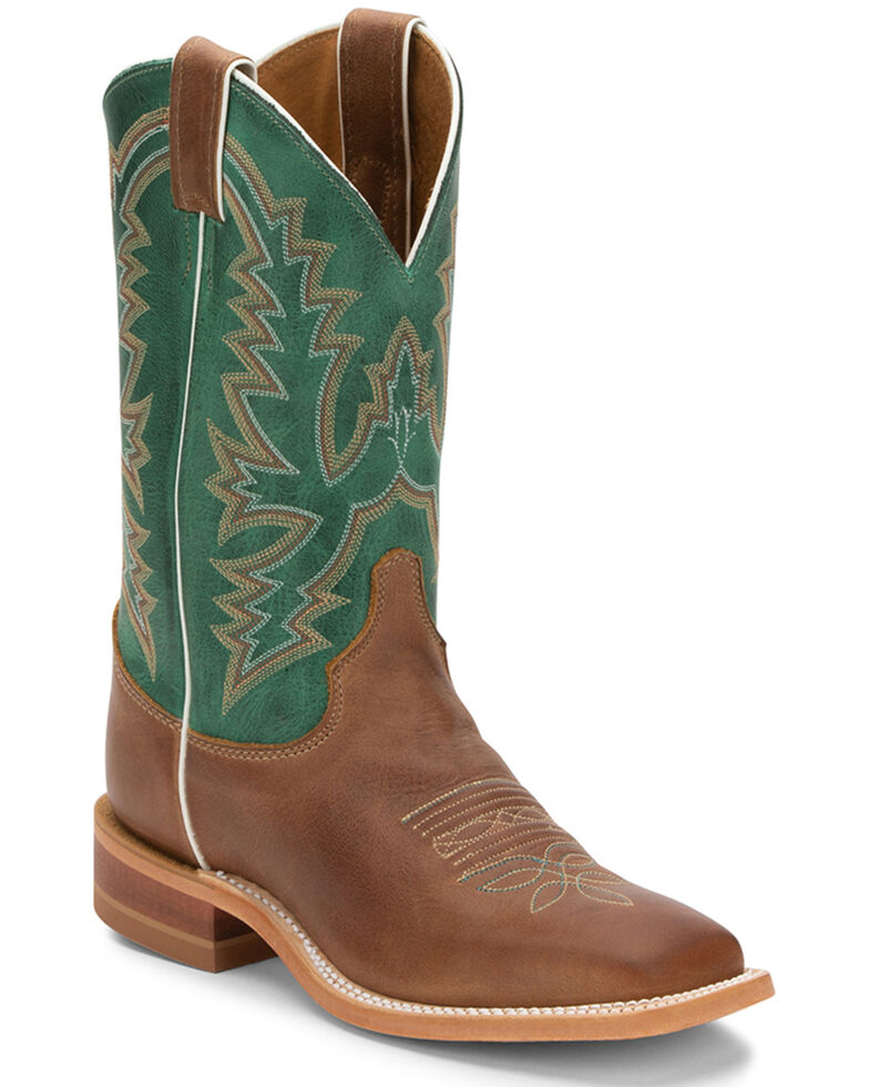Justin Bent Rail Women's Kenedy Tan Cowgirl Boots - Square Toe, Tan, hi-res