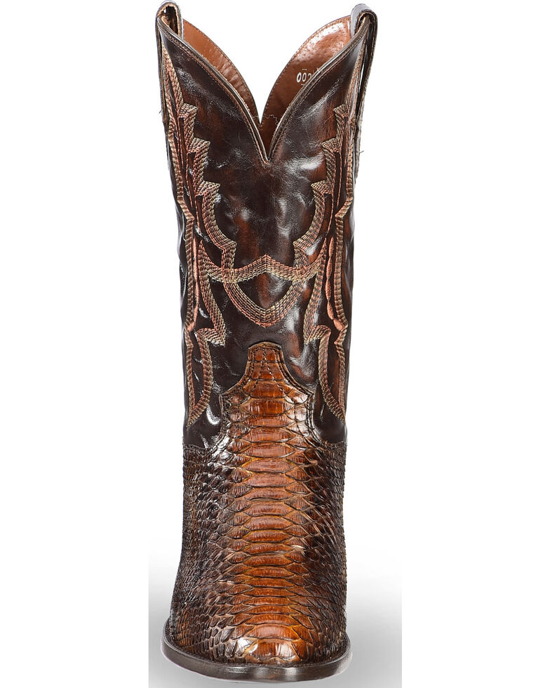Dan Post Men S Chocolate Back Cut Python Cowboy Boots Medium Toe Sheplers