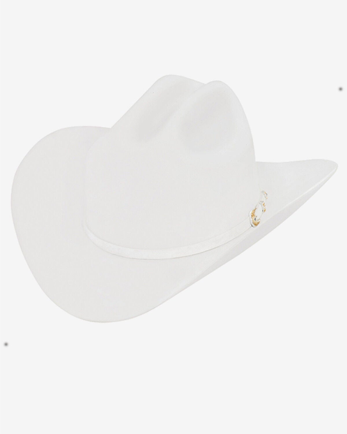 Image #1 - Larry Mahan Real 6X Felt Cowboy Hat, White, hi-res