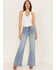 Shyanne Women's Light Wash High Rise Seamed Flare Jeans, Light Wash, hi-res