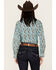 Ariat Women's Annette Floral Print Long Sleeve Snap Western Shirt, Teal, hi-res