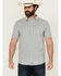 Image #1 - Cody James Men's Falling Diamond Striped Short Sleeve Button-Down Stretch Western Shirt - Big , Light Blue, hi-res