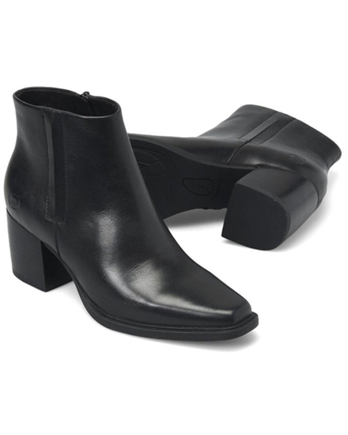 Image #2 - Born Women's Aiken Booties - Snip Toe, Black, hi-res