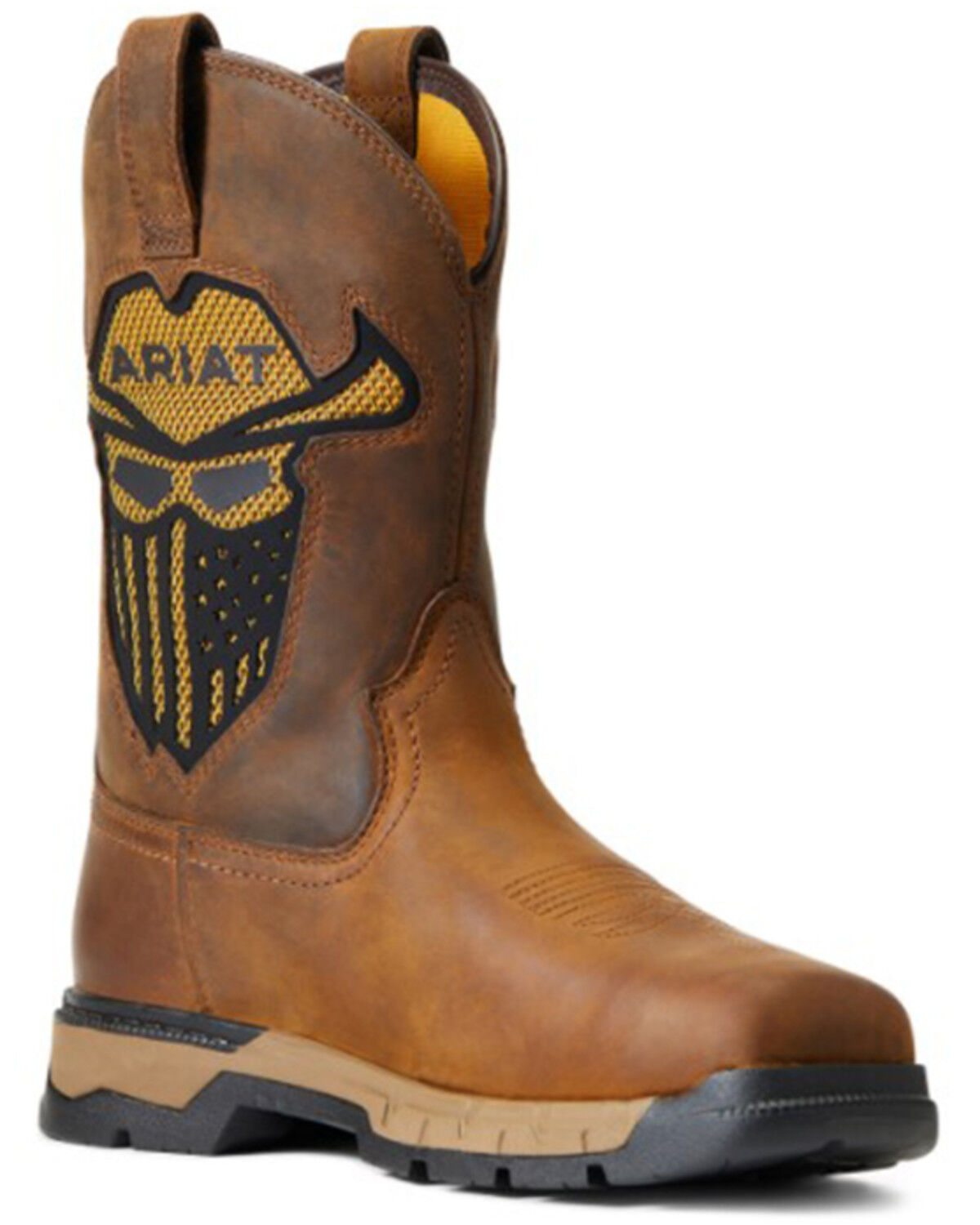 Image #1 - Ariat Men's Rebar Flex Western VentTEK Incognito Work Boots - Broad Square Toe, Brown, hi-res