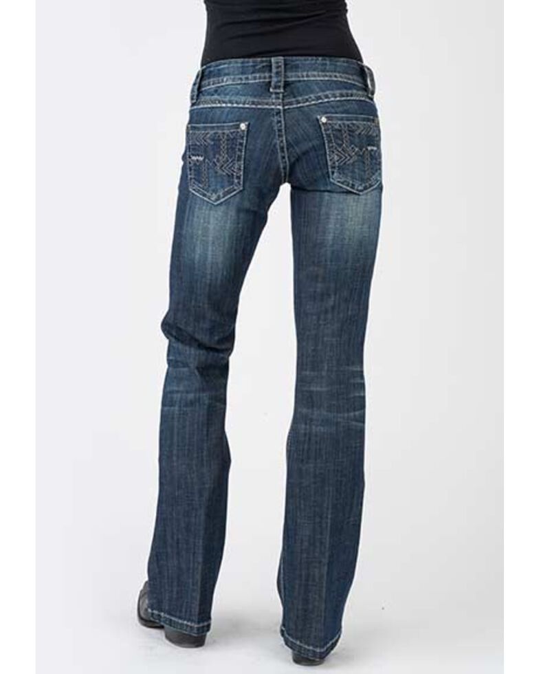 Stetson Women's 816 Dark Wash Deco Bootcut Jeans , Blue, hi-res