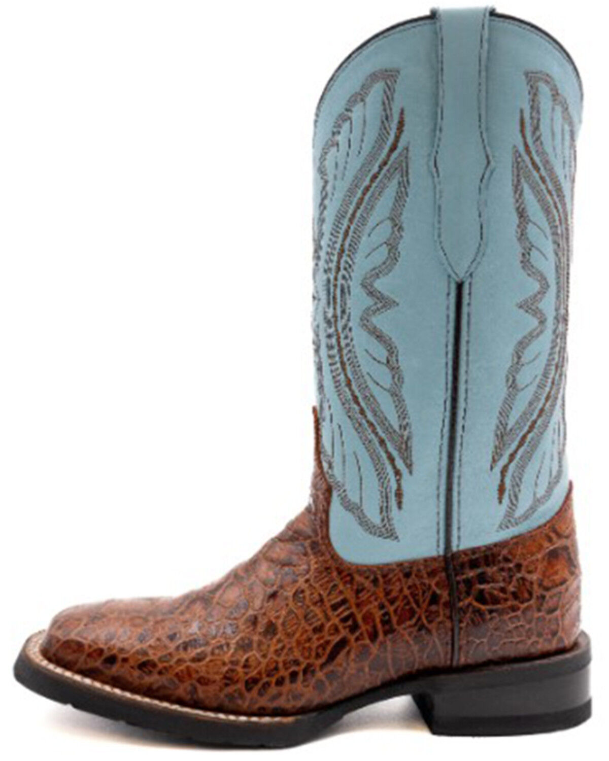 Image #3 - Ferrini Women's Kai Western Boots - Broad Square Toe, Brown, hi-res