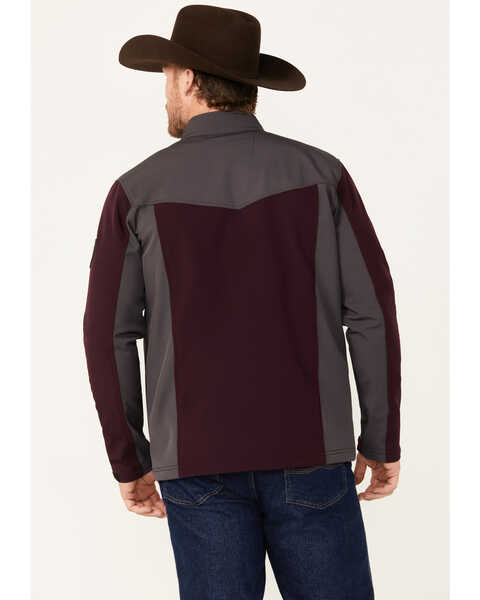 Image #4 - RANK 45® Men's Afton Zip Softshell Jacket, Grape, hi-res