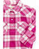 Image #2 - Shyanne Infant Girls' Plaid Print Long Sleeve Onesie, Fuchsia, hi-res