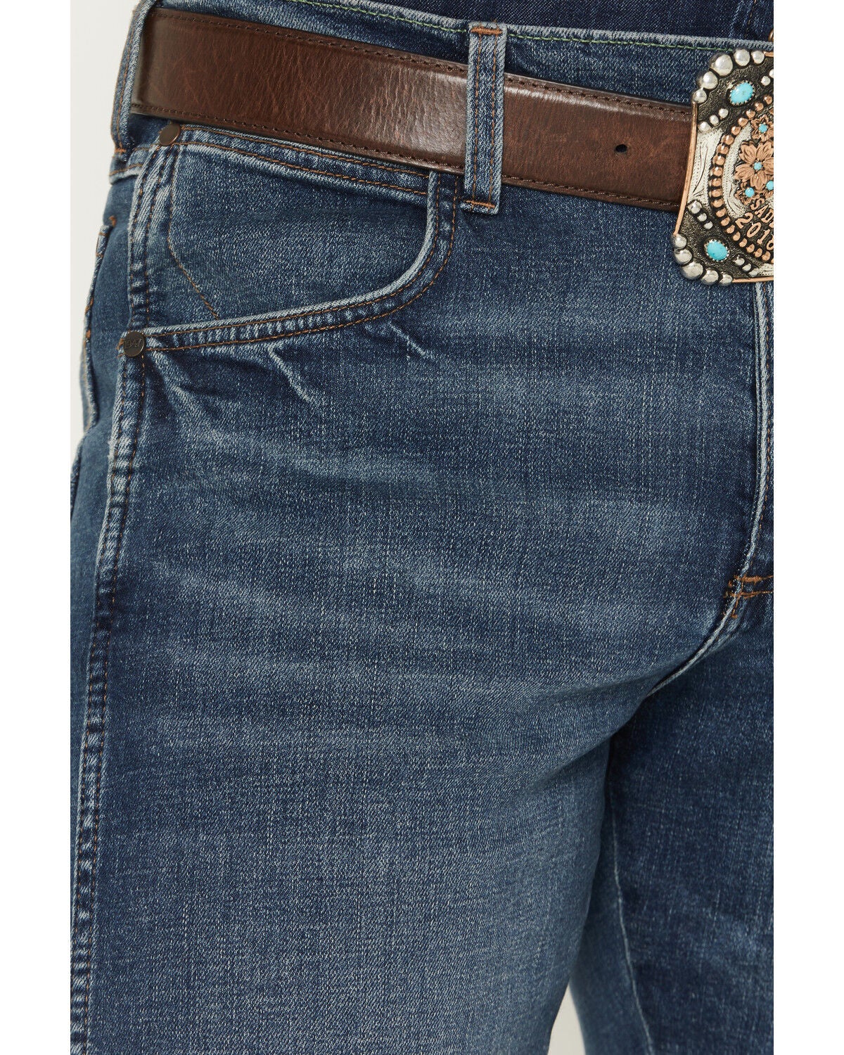 Image #2 - Wrangler Retro Men's 88MWZ Jasper Dark Wash Slim Straight Stretch Denim Jeans, Dark Wash, hi-res