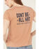 Image #4 - Idyllwind Women's Don't Be All Hat Short Sleeve Graphic Tee, Pecan, hi-res