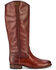 Image #2 - Frye Women's Melissa Button 2 Tall Boots - Round Toe , Red/brown, hi-res