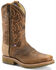 Double H Men's Ice Roper Western Work Boots - Steel Toe, Bark, hi-res