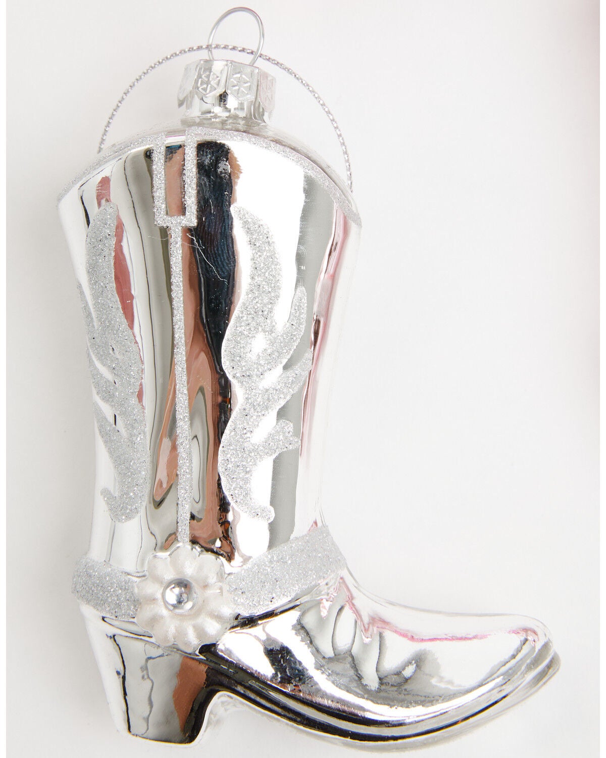 Image #3 - Boot Barn Cowboy Boots Glass Christmas Ornament Set - 4 Piece, Pink, hi-res