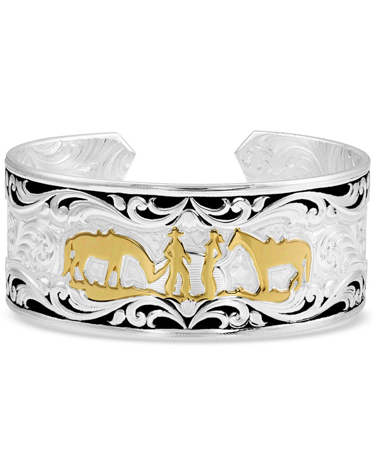 Montana Silversmiths Women's Between Friends Cuff Bracelet, Silver, hi-res