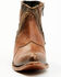 Image #4 - Liberty Black Women's Mosil Faux Snake Zipper Western Fashion Booties - Round Toe, Brown, hi-res