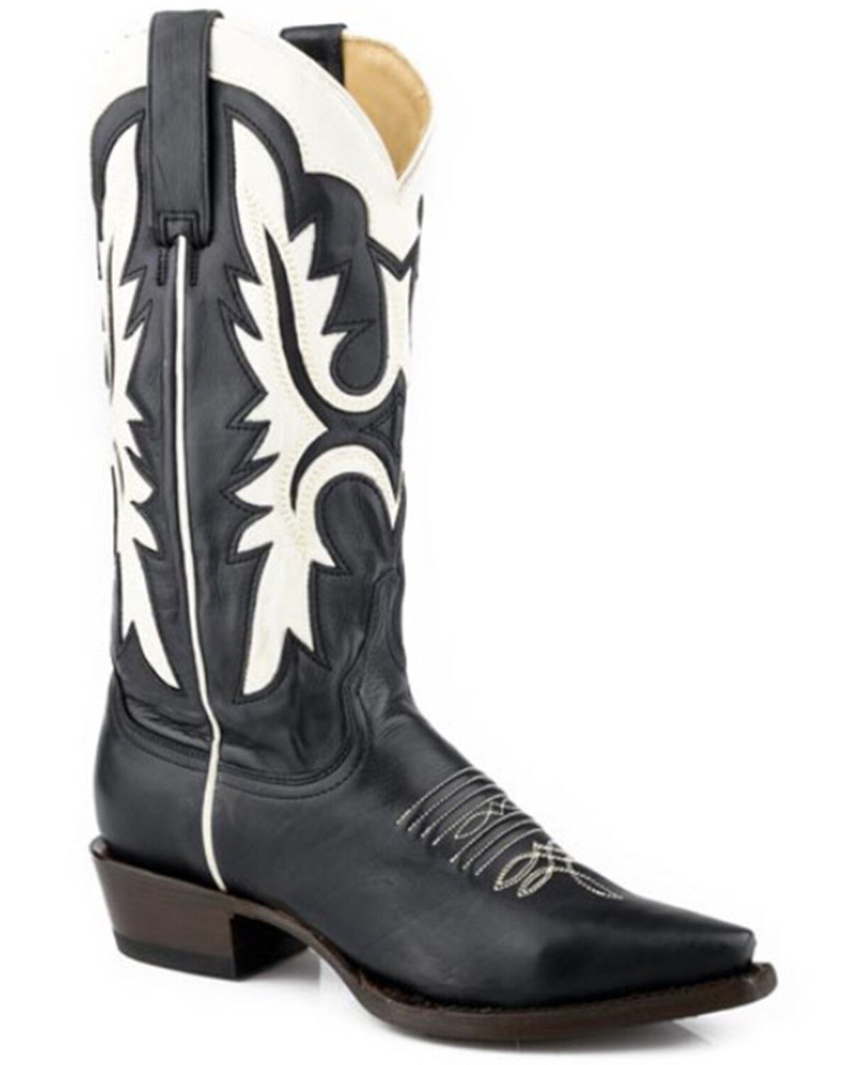 Image #1 - Stetson Women's Cheyenne Western Boots - Snip Toe, Black, hi-res