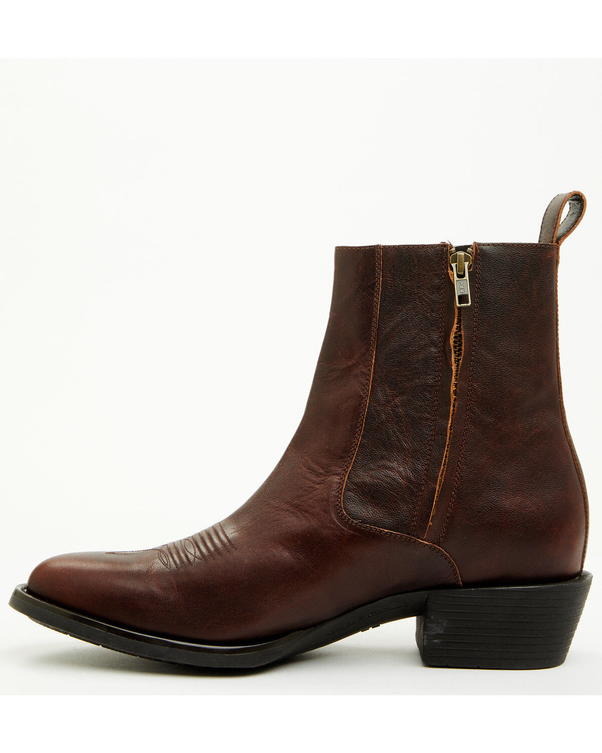 Image #3 - Cody James Men's Larsen Western Ankle Boots - Round Toe, Cognac, hi-res