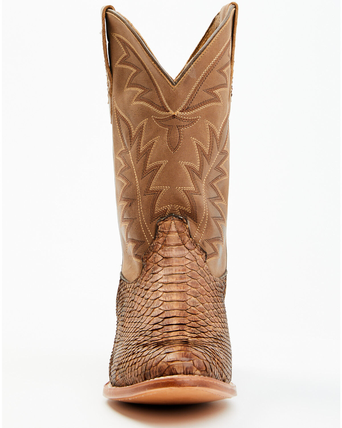 Image #4 - Cody James Men's Exotic Python Western Boots - Round Toe, Brown, hi-res