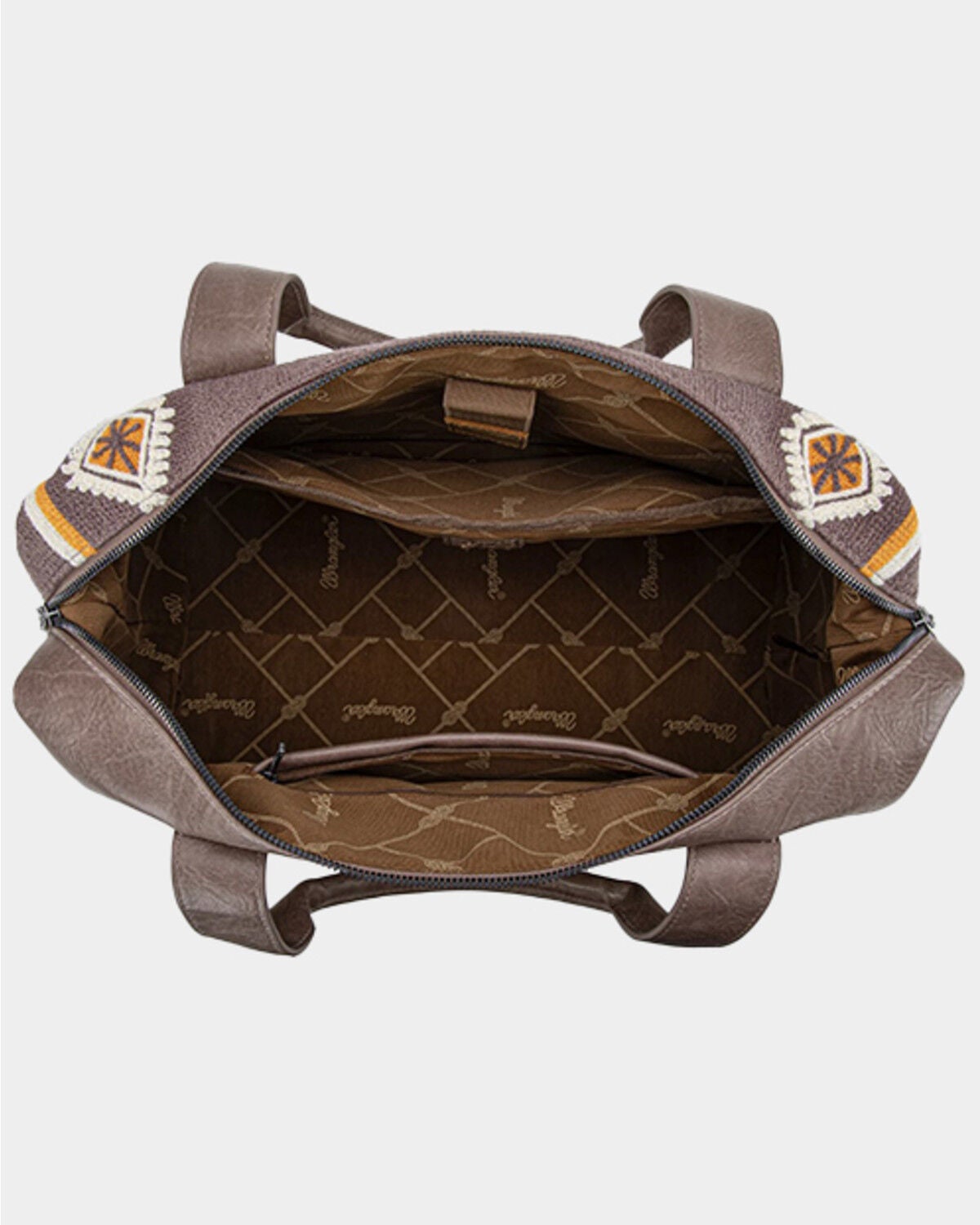 Image #5 - Wrangler Southwestern Print Duffle Bag, Coffee, hi-res