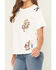 Image #3 - Blue B Women's Embroidered Conversation Short Sleeve Tee, White, hi-res