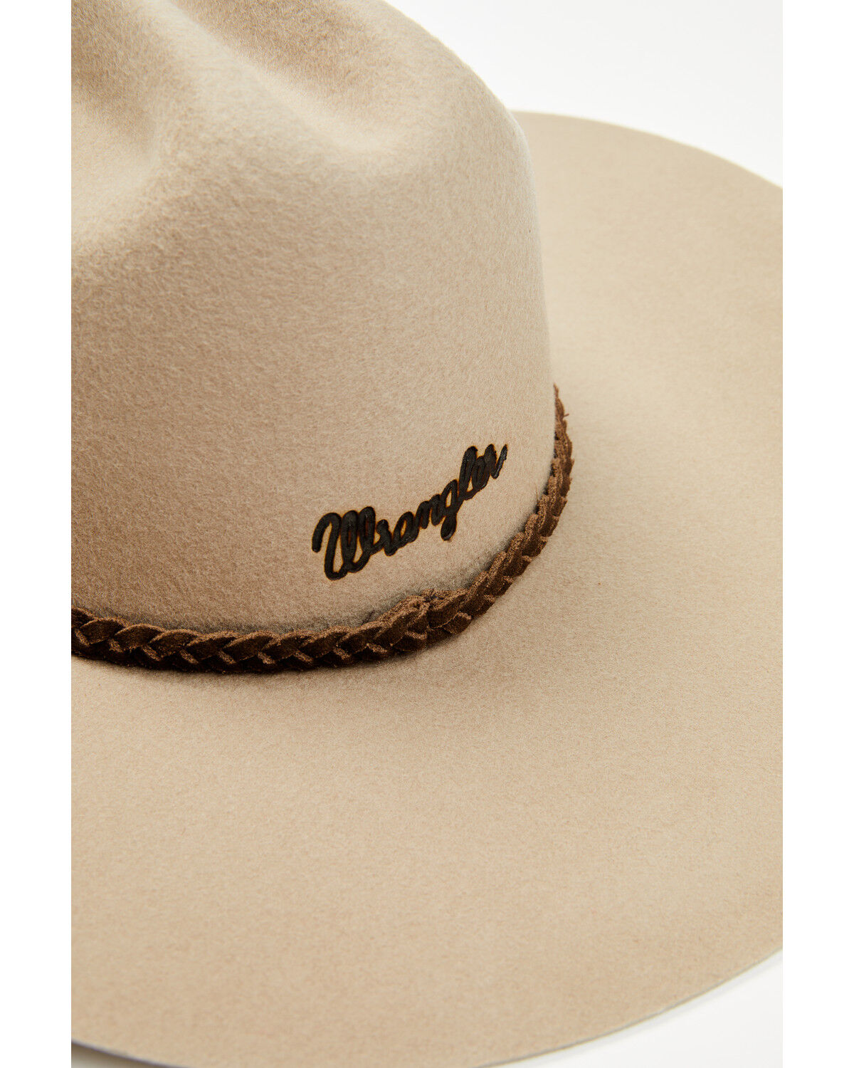 Image #2 - Wrangler Women's Floral Heat Debossed Felt Cowboy Hat, Sand, hi-res