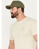 Brixton Men's Alpha Square Logo Short Sleeve Graphic T-Shirt, Cream, hi-res