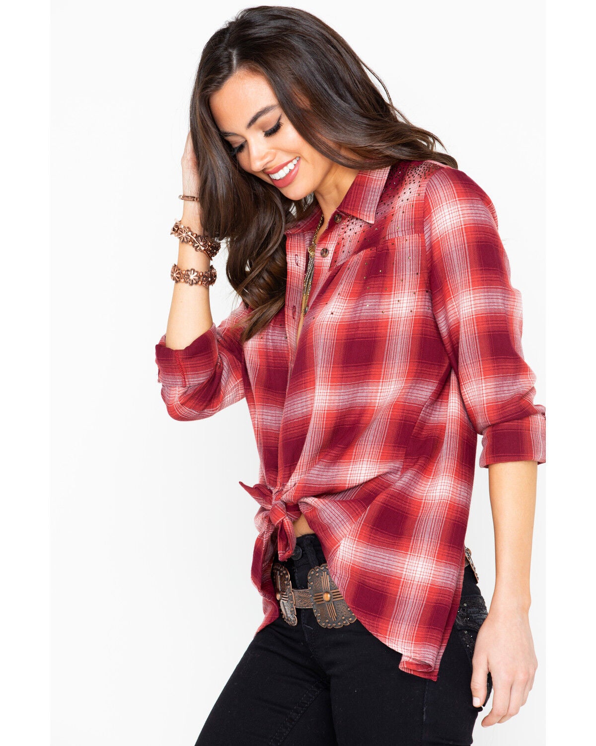 jean flannel shirt women's