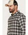 Image #2 - North River Men's Small Plaid Print Long Sleeve Button-Down Flannel Shirt, Charcoal, hi-res