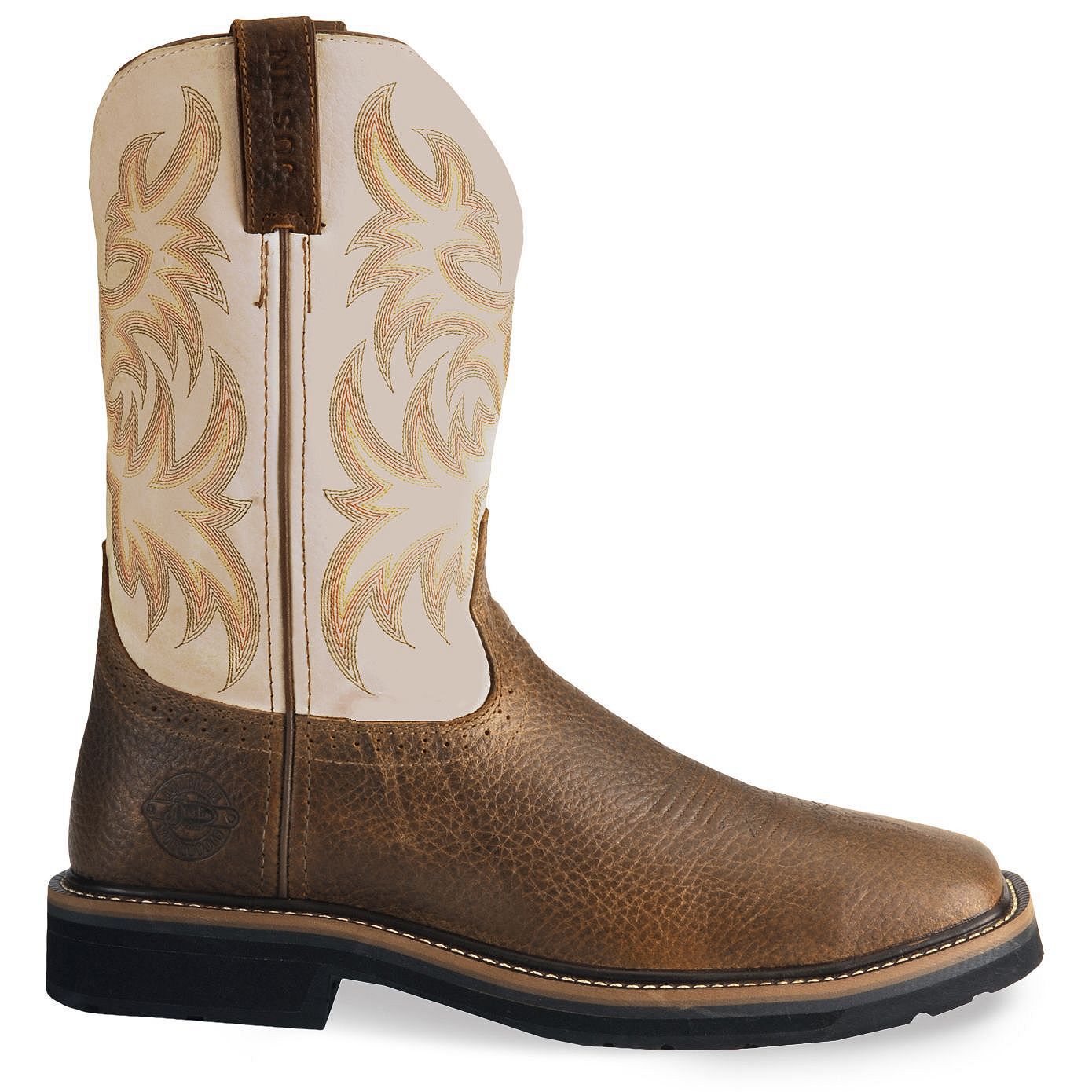 justin men's original stampede copper kettle rowdy work boots