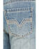 Image #4 - Rock & Roll Denim Men's Double Barrel Medium Vintage Wash Relaxed Stretch Denim Jeans, Medium Wash, hi-res