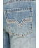 Image #4 - Rock & Roll Denim Men's Double Barrel Medium Vintage Wash Relaxed Stretch Denim Jeans , Medium Wash, hi-res