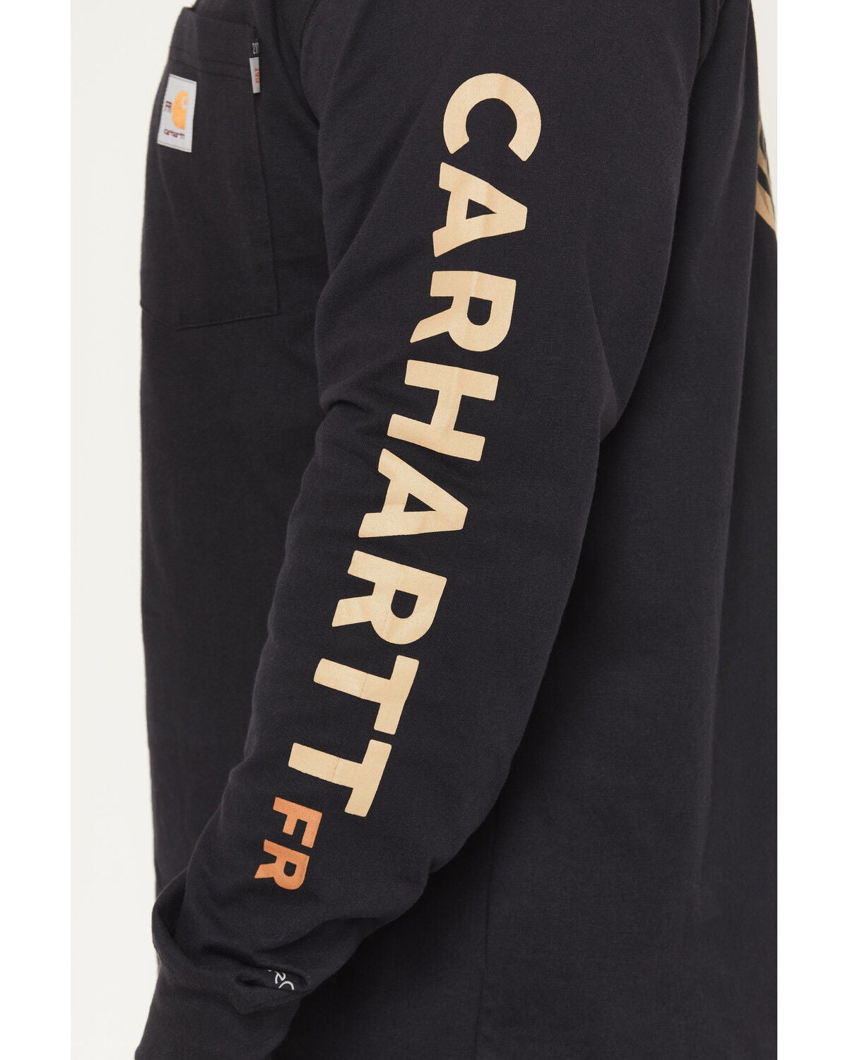 Image #4 - Carhartt Men's FR Loose Fit Long Sleeve Pocket Work T-Shirt, Black, hi-res