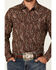 Image #3 - Cody James Men's Leo Paisley Print Long Sleeve Snap Western Shirt, Brown, hi-res