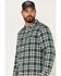Image #2 - Levi's Men's Classic Worker Plaid Long Sleeve Button-Down Shirt, Dark Green, hi-res
