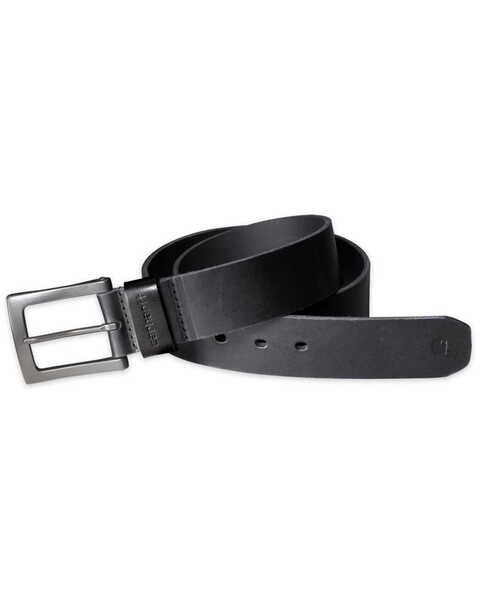 Carhartt Men's Anvil Leather Basic Belt , Black, hi-res